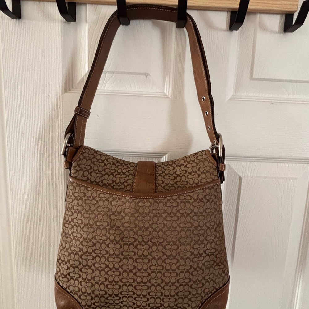 Coach VINTAGE 2004 (6376) SoHo Mini C Signature Brown/Tan Shoulder Bag VGUC - Picture 8 of 16